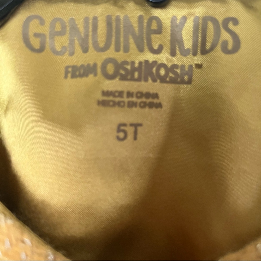 Genuine Kids from Oshkosh Gold Glittery Cape Jacket 5T - Picture 5 of 7